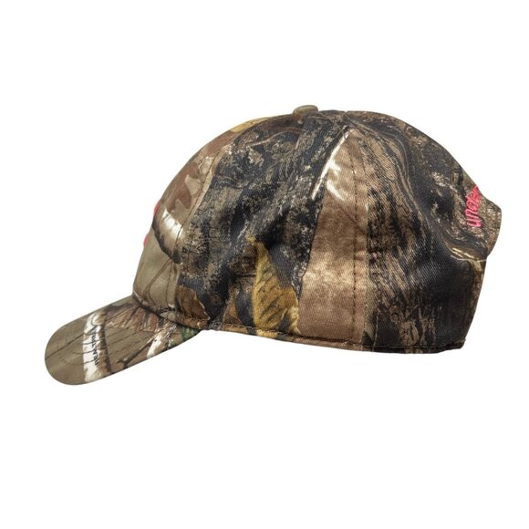 Under Armour Women's Snapback Hat Cap Camo Hunting Realtree APX Timber Pink Logo - Picture 4 of 9